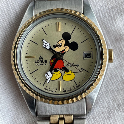 Reloj Lorus by SEIKO Mickey Mouse Mujer Vintage 90s Two Tone