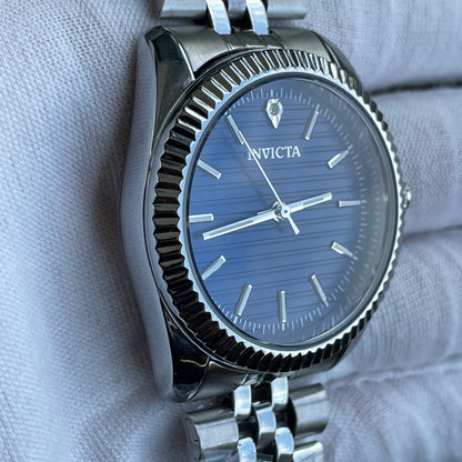 Reloj Invicta NUEVO Hombre Año 2018 Cara Azul Bisel Relieve