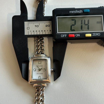 Reloj joya ECCLISSI delgado TODO PLATA 925 Mujer Años 2000