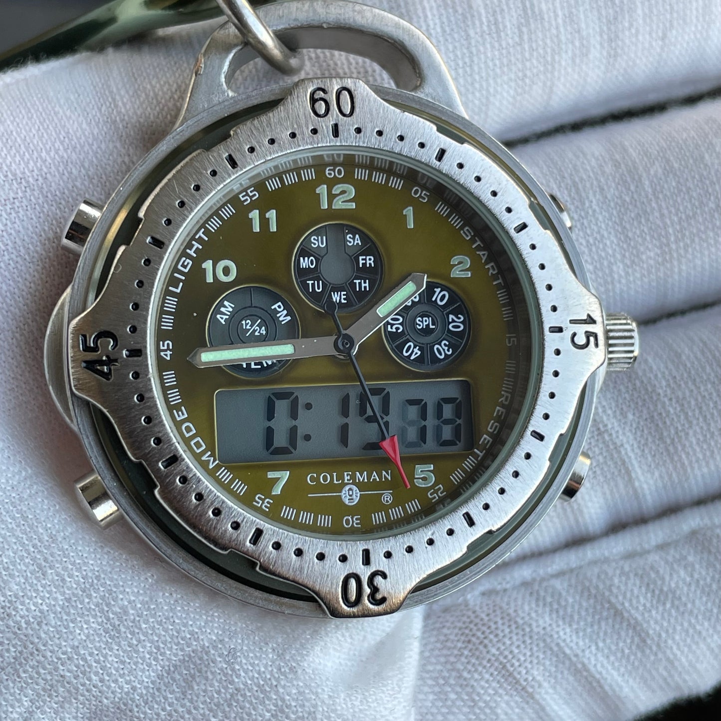 Reloj COLEMAN Ana-Digi Clip Outdoor 2000s Mosquetón Muy Escaso