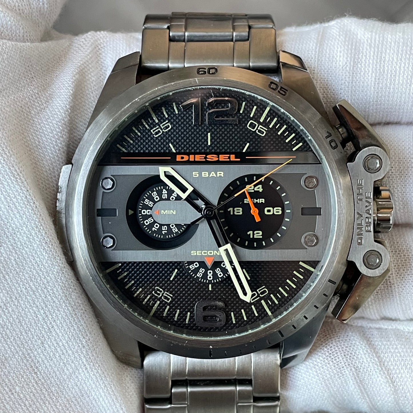 Reloj Diesel Ironside 2015 Cronógrafo Grande Gunmetal Muy Escaso