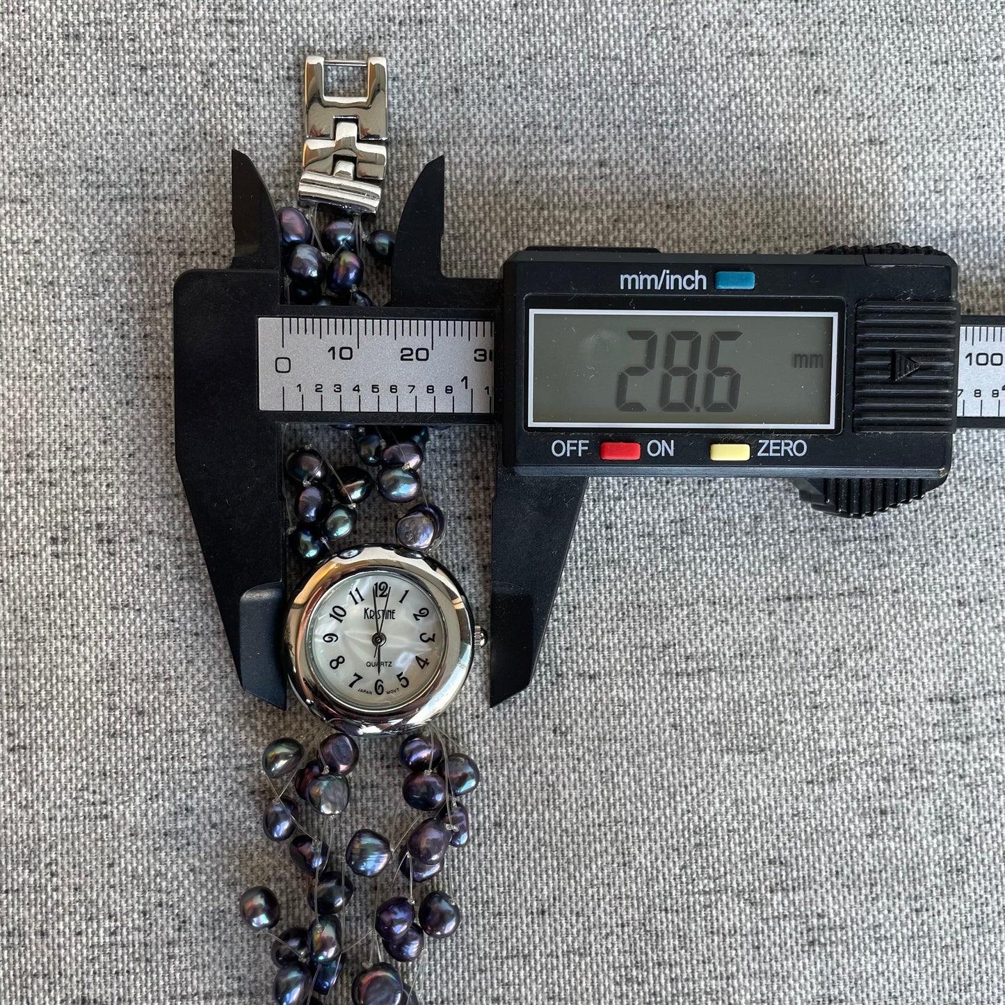 Reloj Joya KRISTINE Mujer Años 2000 Perlas Naturales ÚNICO