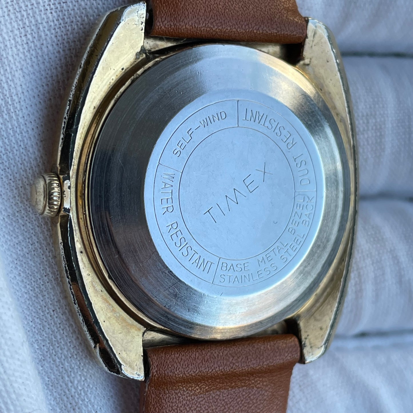 TIMEX Automático Hombre 1974 Funciona Perfecto Tonneau Fecha ESCASO