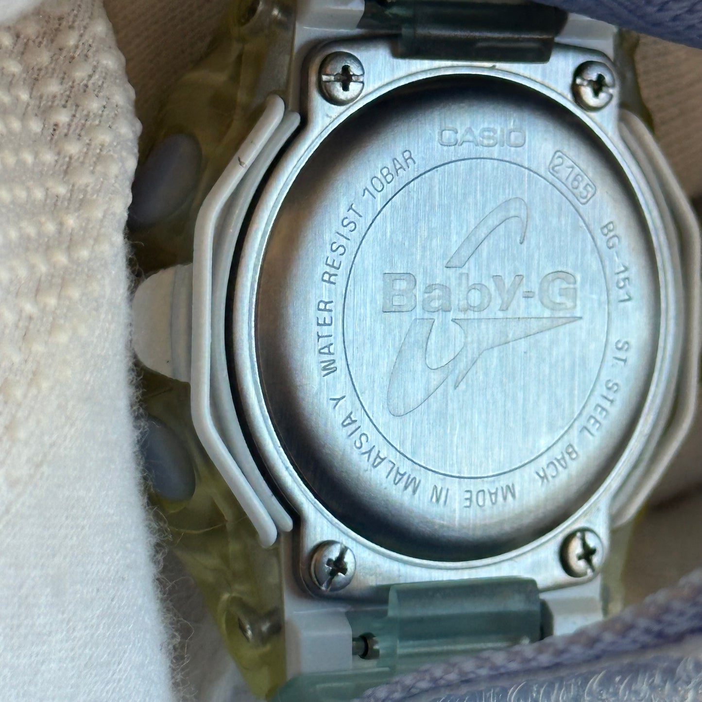 Reloj Baby-G Casio Digital BG-151 Translúcido 1999 Escaso