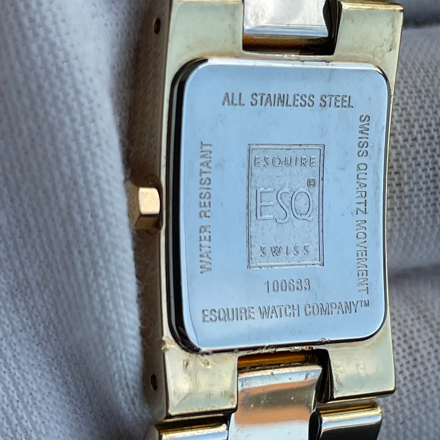 Reloj Joya ESQ by Movado Mujer Dorado Swiss Años 2000 Escaso