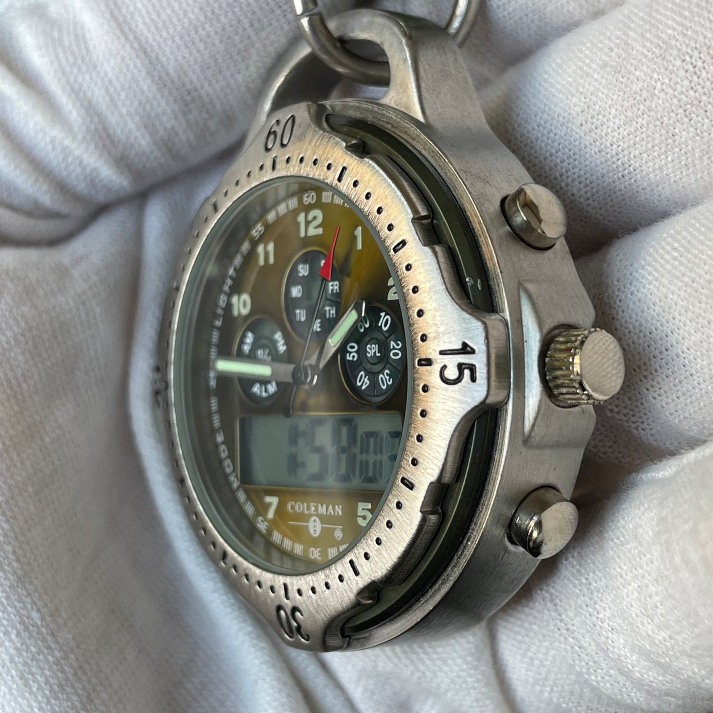 Reloj COLEMAN Ana-Digi Clip Outdoor 2000s Mosquetón Muy Escaso