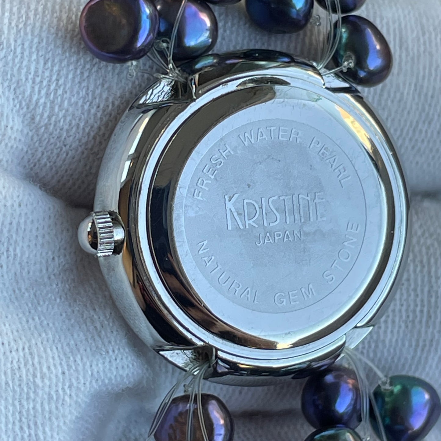 Reloj Joya KRISTINE Mujer Años 2000 Perlas Naturales ÚNICO