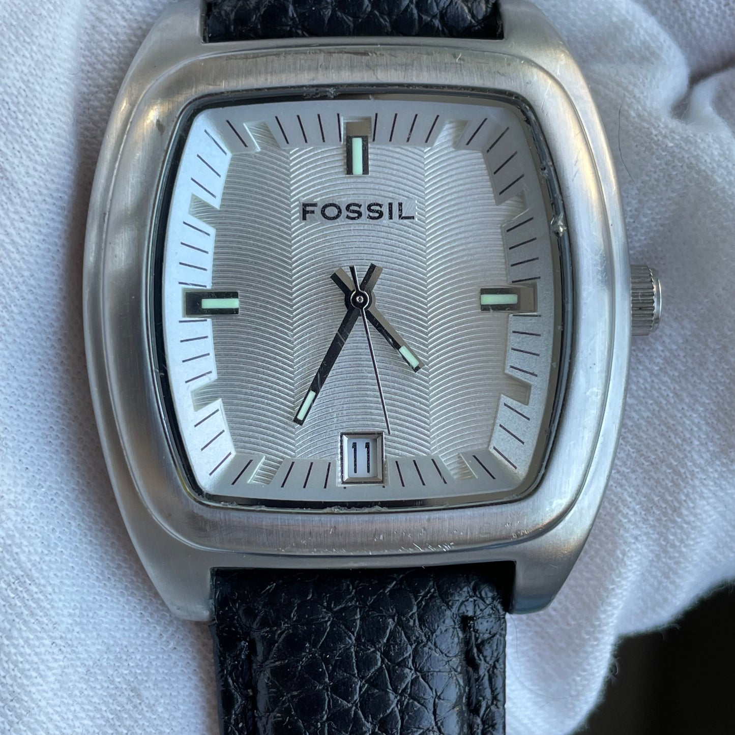 Reloj Fossil JR9013 Hombre 2009 Tonneau Guilloché Único