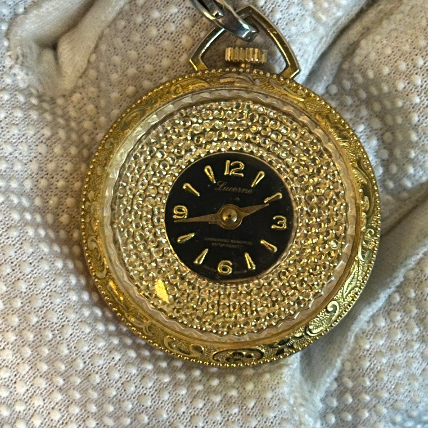 Reloj Lucerne SUIZO Colgante/Bolsillo Mujer A Cuerda Años 60
