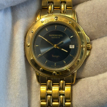 Reloj Raymond Weil Tango Hombre Suizo Vintage 90s Azul 37mm