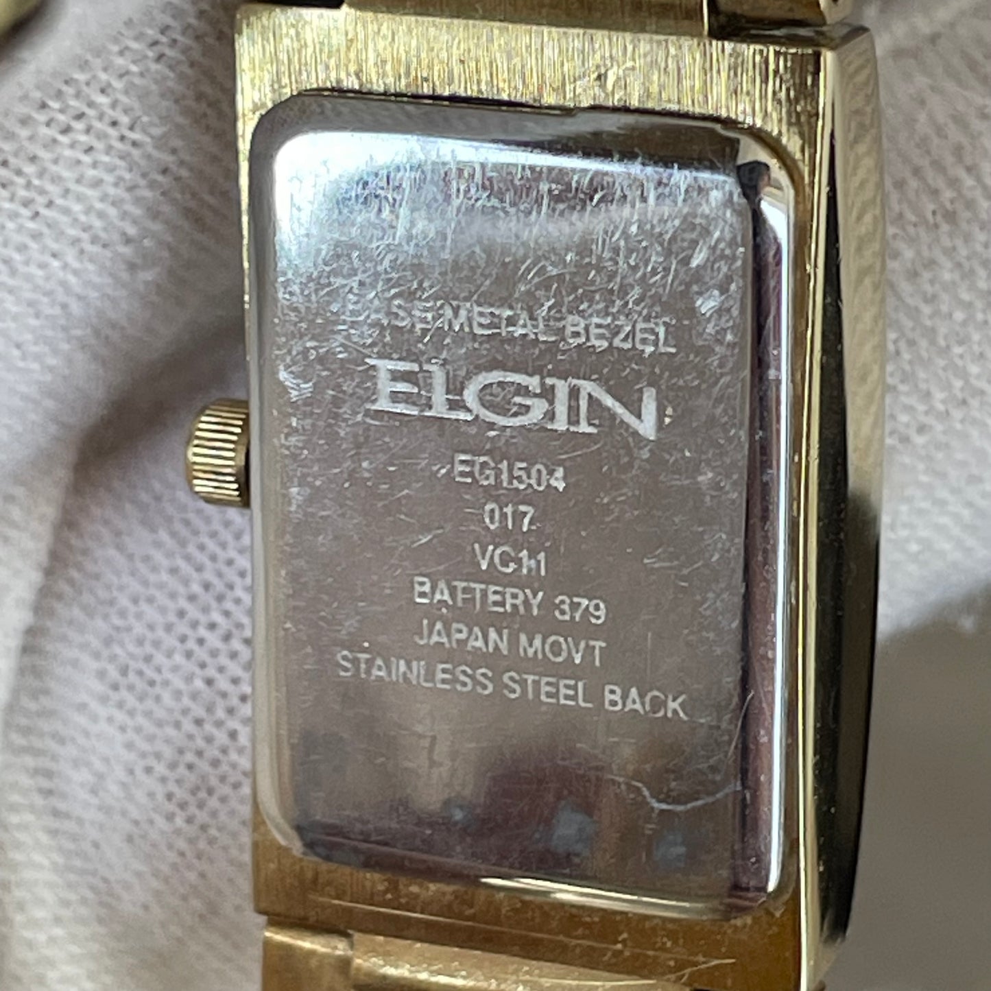 Reloj Joya Elgin Mujer Años 2000 Dorado Con Cristales