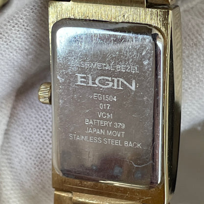 Reloj Joya Elgin Mujer Años 2000 Dorado Con Cristales