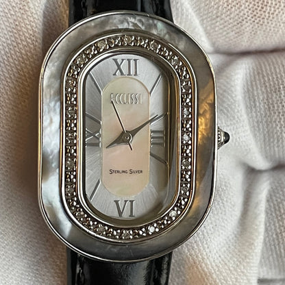 Reloj Ecclissi Mujer Plata 925 Oval Nácar Años 2000´s Art Déco