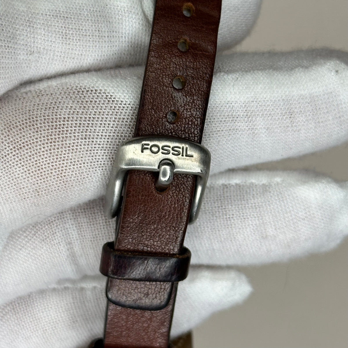 Reloj Fossil Mujer JR-8730 Elab. en 2008 Correa Cuff Floral Impecable Estética Boho-Western