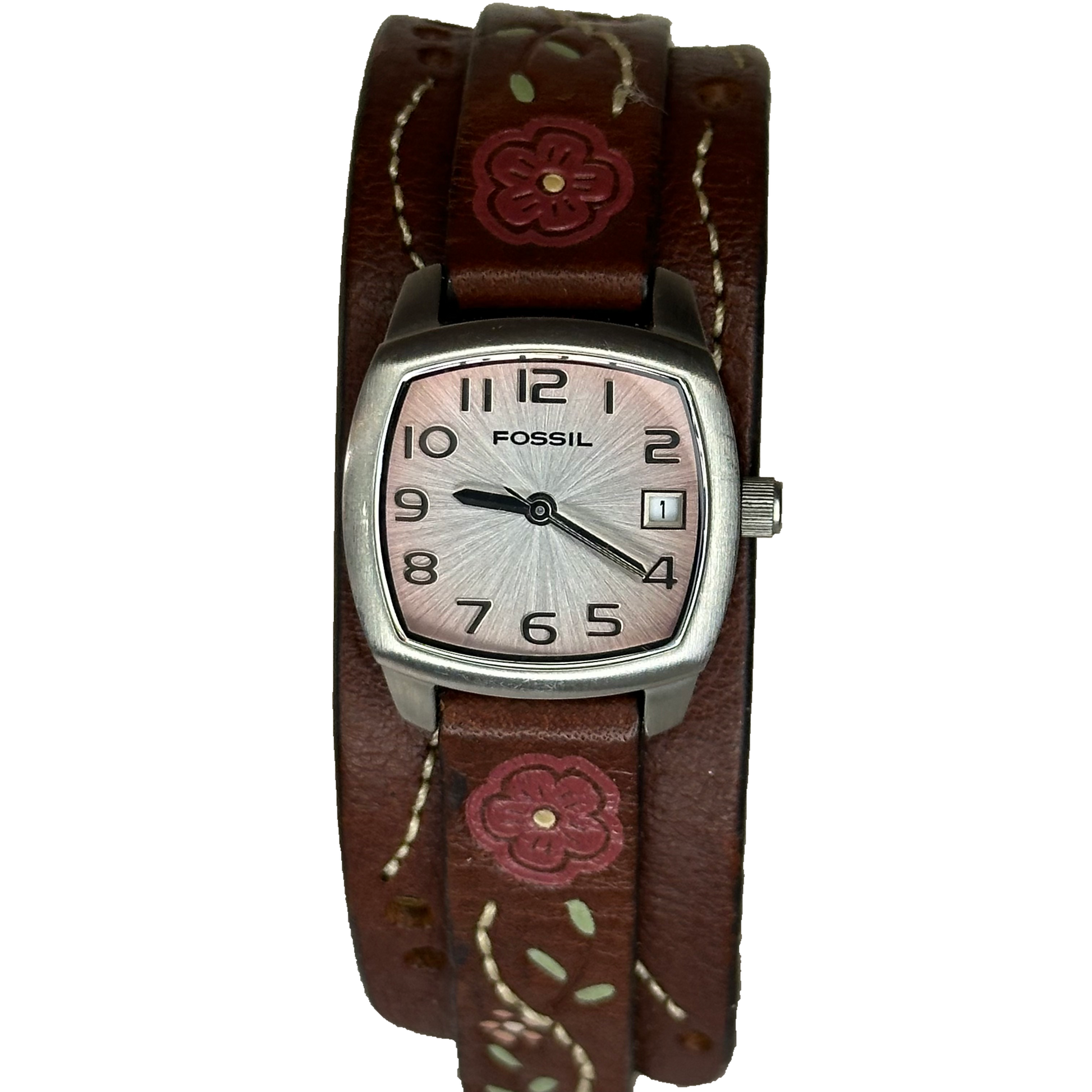 Reloj Fossil, SKU 897, vista frontal sin fondo