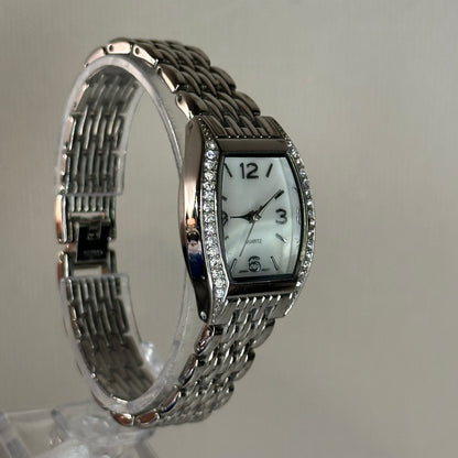 Reloj joya LST Quartz Tonneau con Cristales Años 2000s Notable estado New Old Stock Japan mov.
