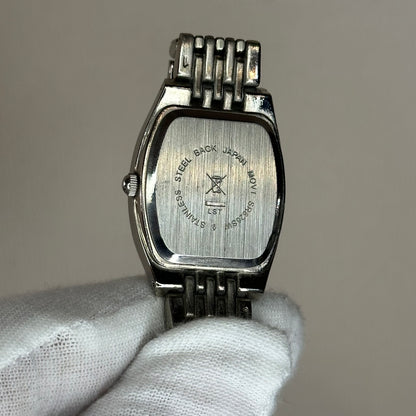 Reloj joya LST Quartz Tonneau con Cristales Años 2000s Notable estado New Old Stock Japan mov.