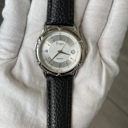 Reloj Luger Hombre Años 2000 Máquina Suiza Fecha Muy Escaso