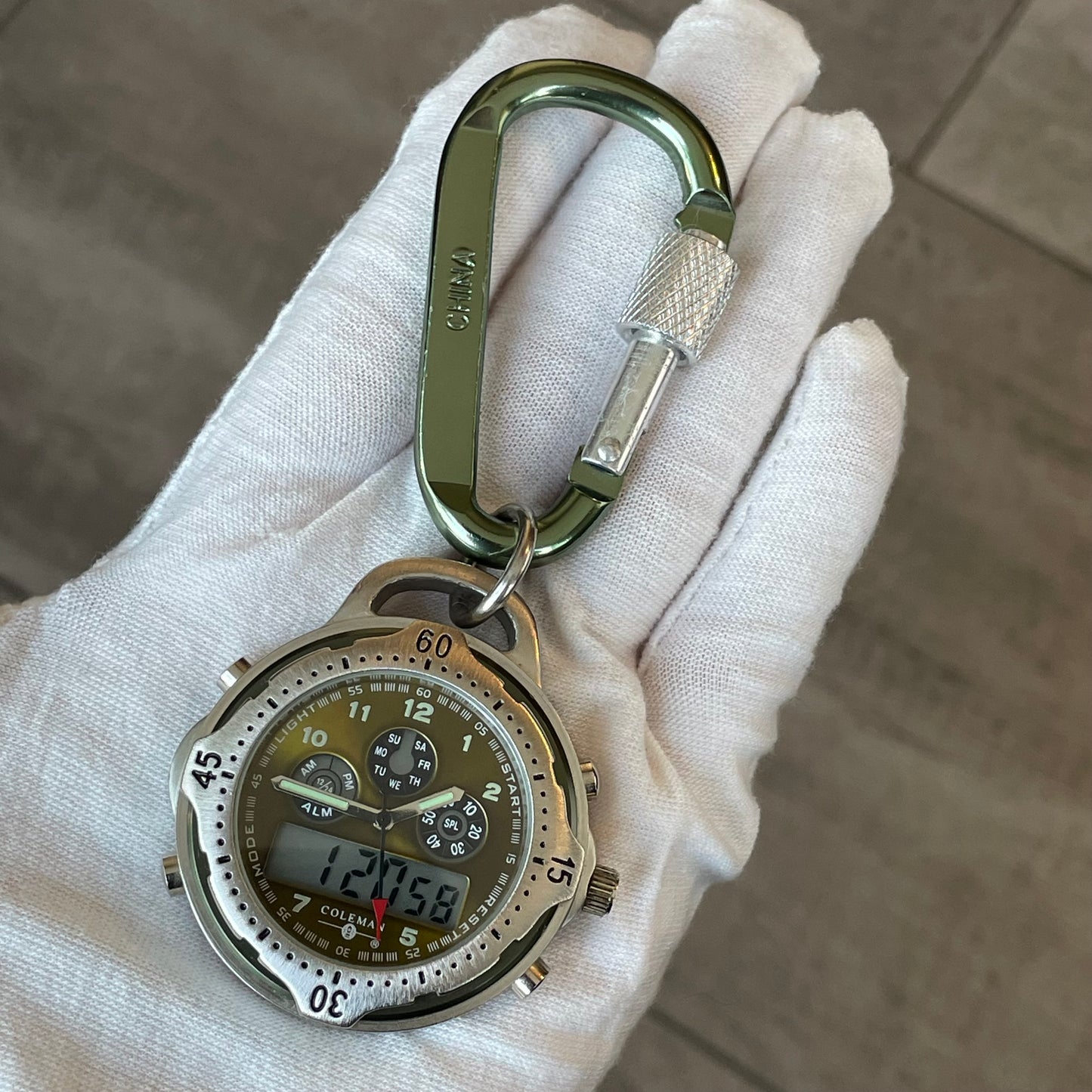Reloj COLEMAN Ana-Digi Clip Outdoor 2000s Mosquetón Muy Escaso
