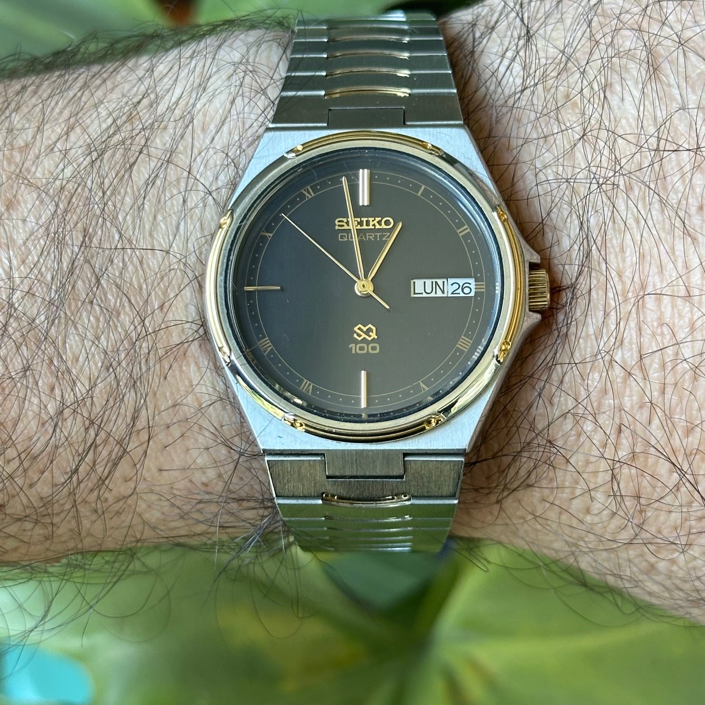 Reloj Joya SEIKO Oct1984 Hombre 6923 SQ Pulsera Integrada TwoTone