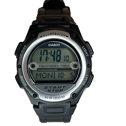 Reloj Casio W-756 Illuminator World Time Hombre Pulsera Original Año 2008 COUNTDOWN — frontal sin fondo
