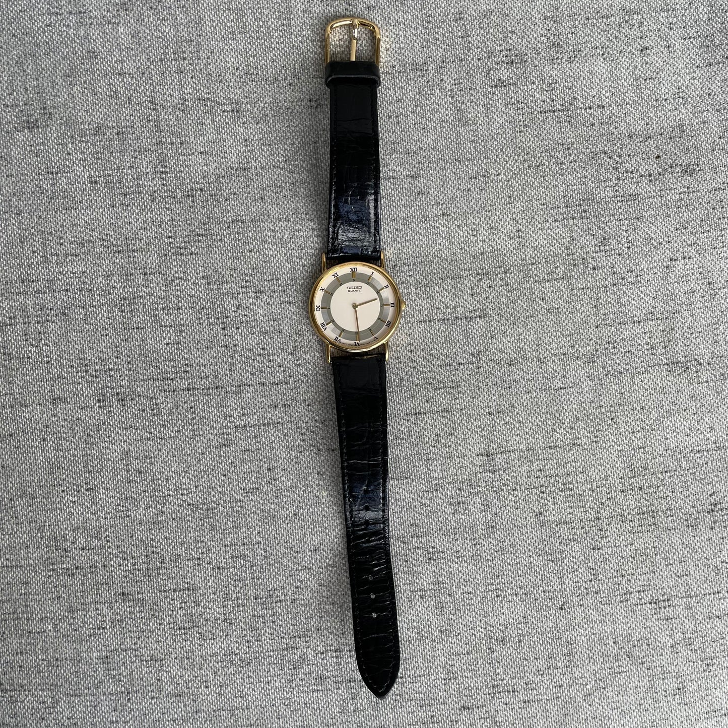 Reloj Seiko Hombre Agosto 1992 Romano Minimalista ESCASO