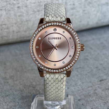 Reloj EXPRESS Mujer Rose Gold Cristales Año 2013 Escaso