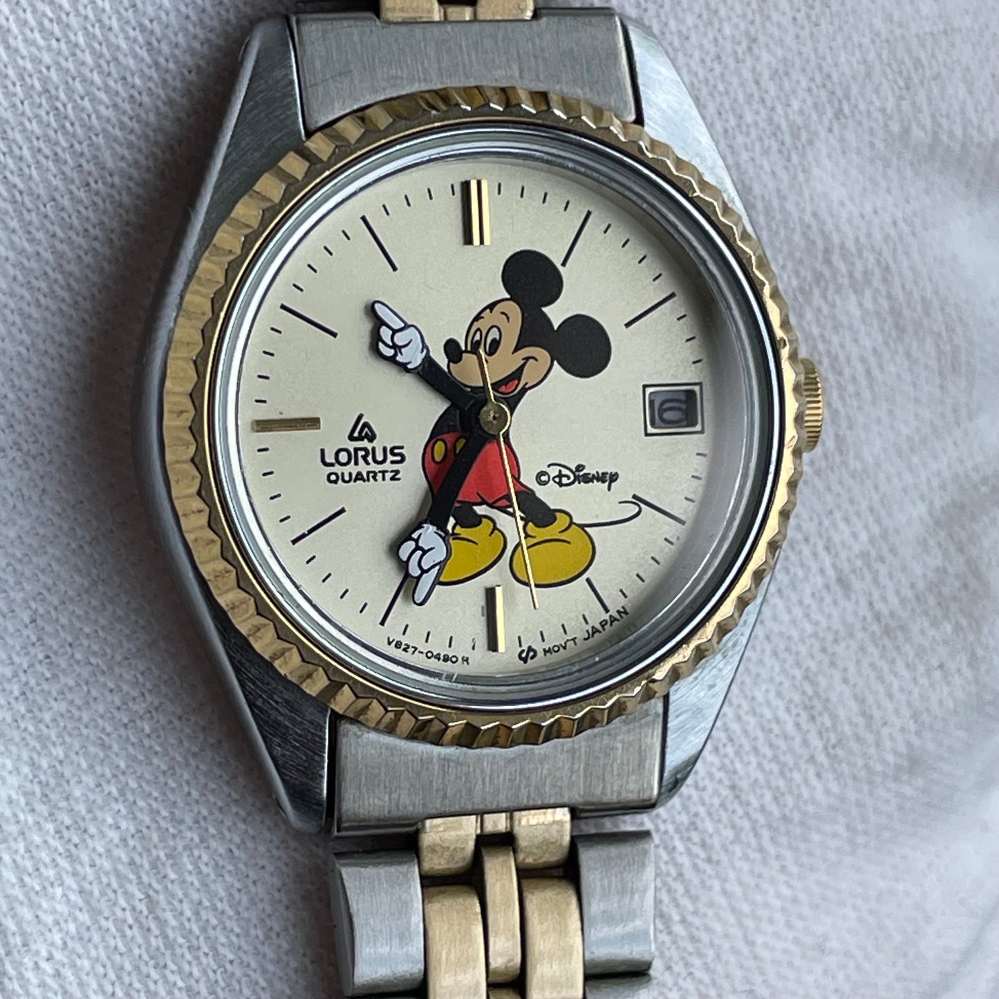 Reloj Lorus by SEIKO Mickey Mouse Mujer Vintage 90s Two Tone