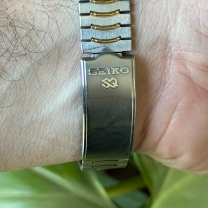 Reloj Joya SEIKO Oct1984 Hombre 6923 SQ Pulsera Integrada TwoTone