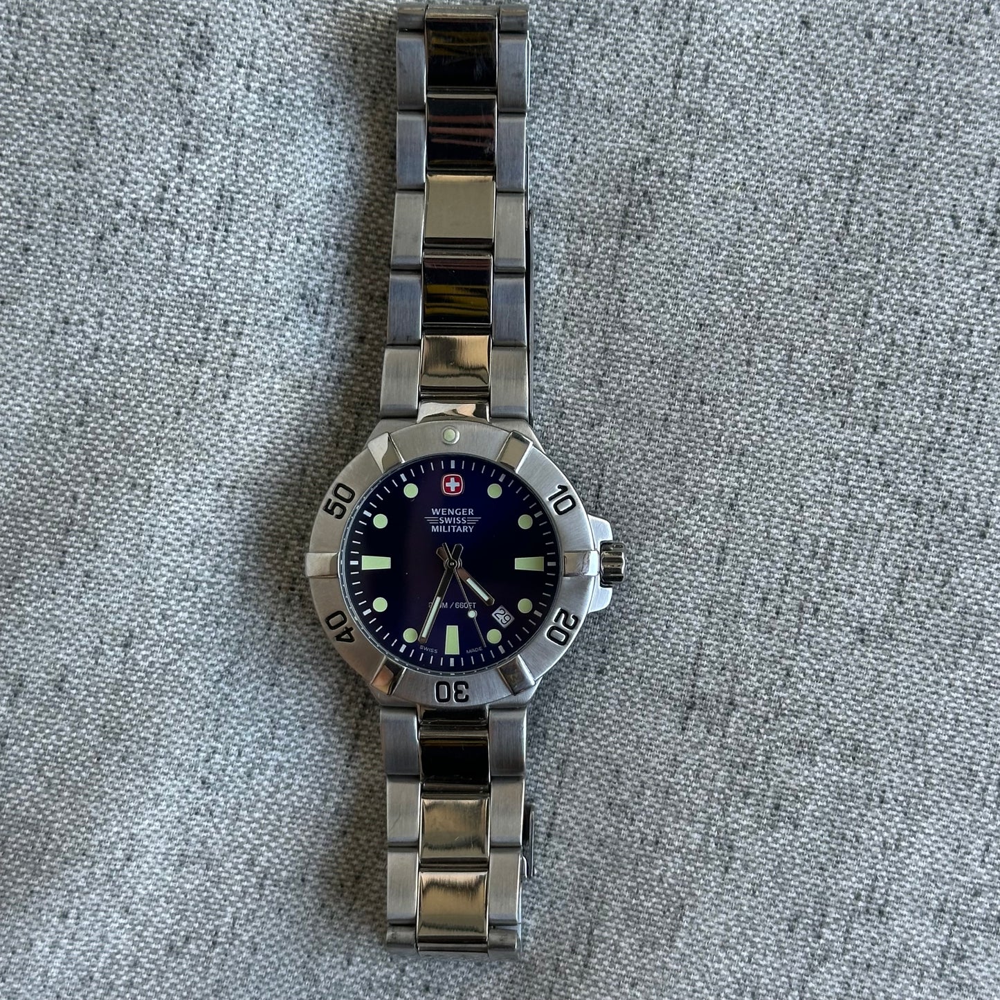 Reloj Wenger Swiss Hombre Electric Blue Años 2000s