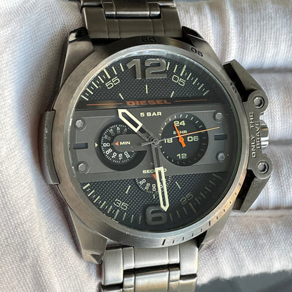 Reloj Diesel Ironside 2015 Cronógrafo Grande Gunmetal Muy Escaso
