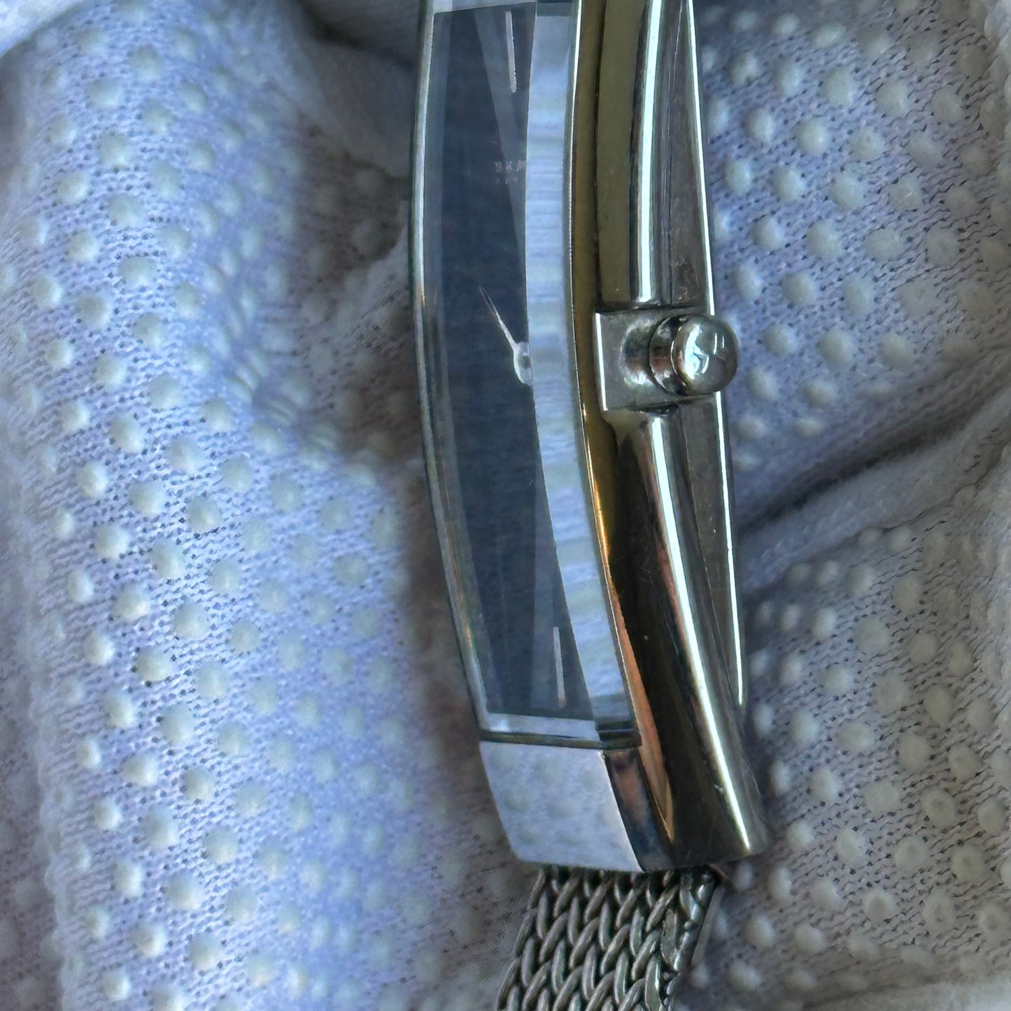 Reloj Skagen Denmark  Mujer Años 2000 Rectangular Malla Acero
