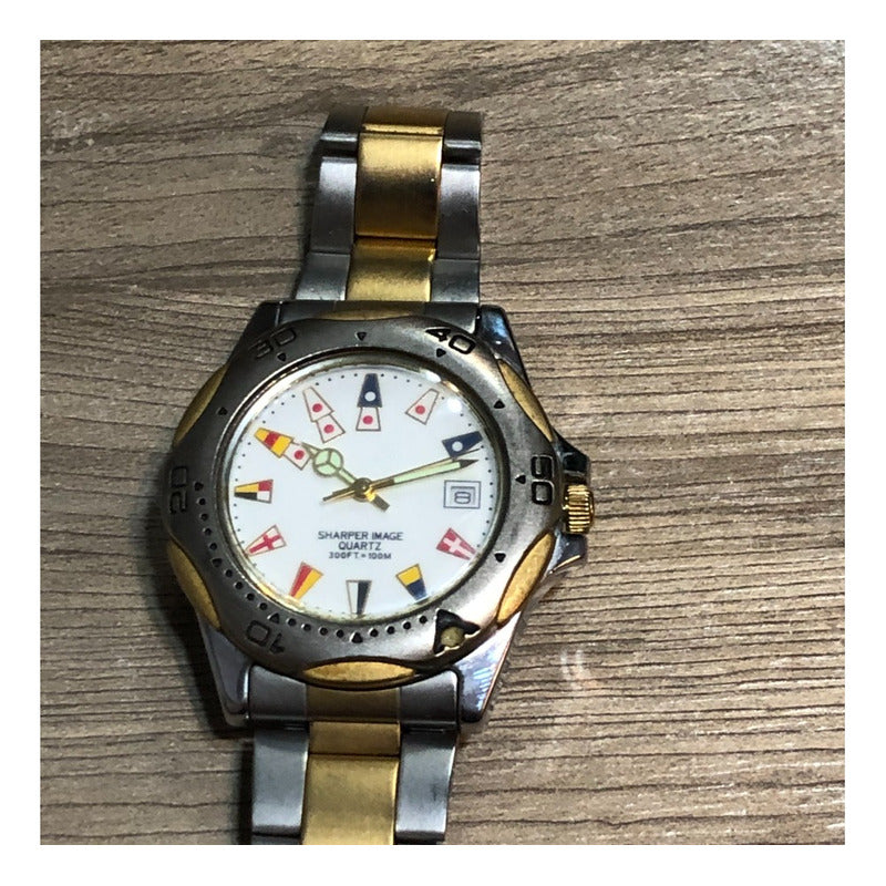 Reloj Sharper Image Vintage Japonés Hombre Tema Náutico