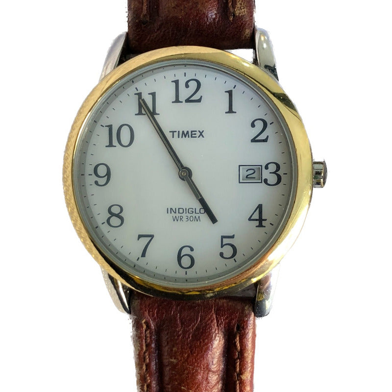 Reloj Timex Clásico Indiglo Hombre Año 2009 Fecha Correa Original