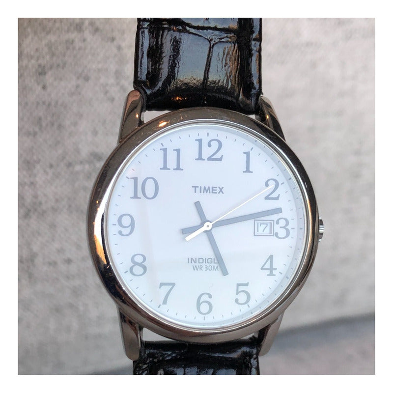 Reloj Timex Vintage Indiglo Hombre Luz En La Esfera