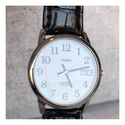 Reloj Timex Vintage Indiglo Hombre Luz En La Esfera