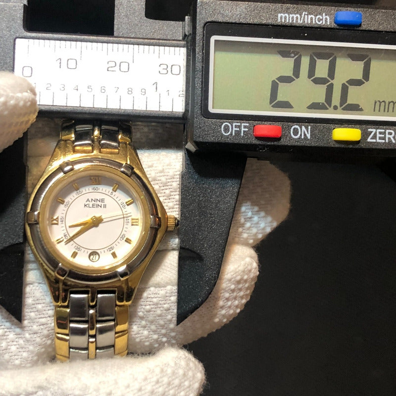 Reloj Anne Klein Ii Mujer Dial Blanco Two Tone 2001 Leer