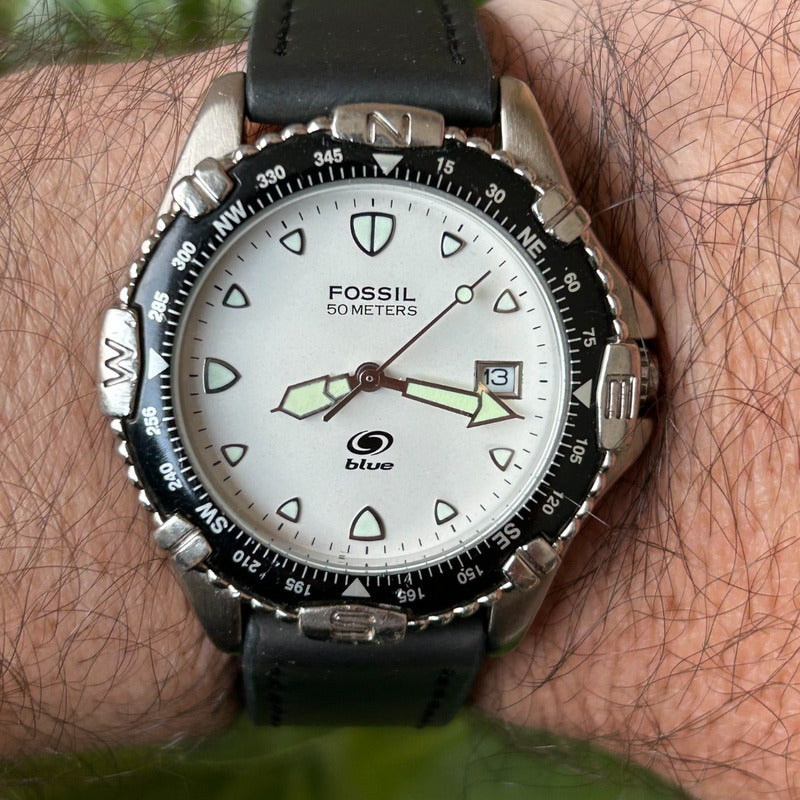 Reloj Fossil Hombre Año 2000 Dial Perlado Blue Serie