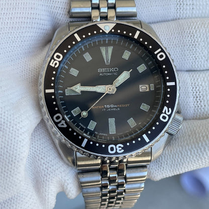 Reloj Seiko Hombre Año 1993 Diver Automático Negro 17J 7002