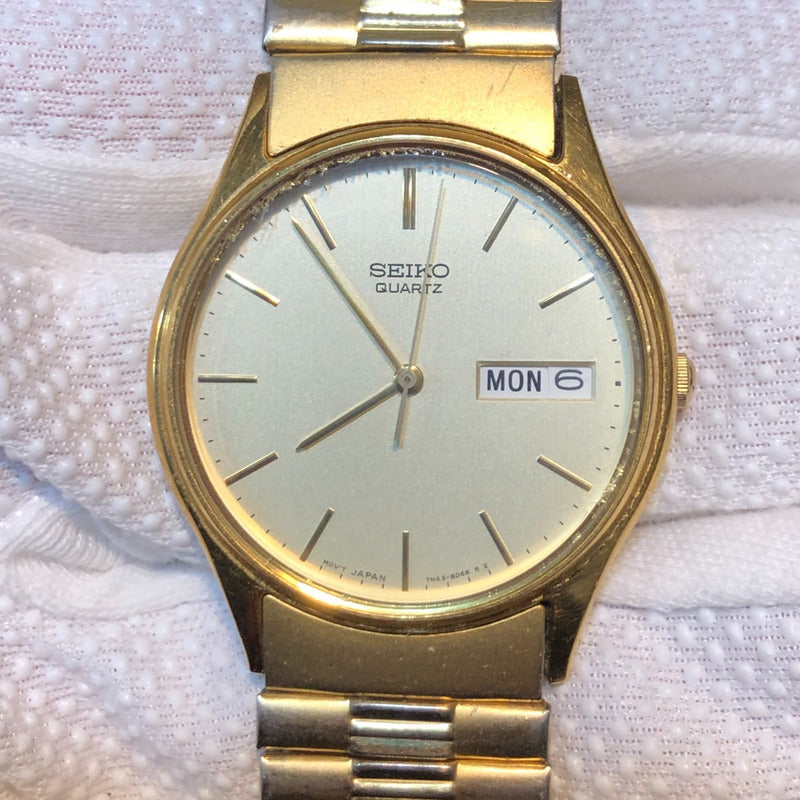 Reloj Seiko Hombre Vintage 1994 Dorado Dial Champagne