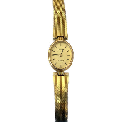 Tissot Lady Quartz 1980 Chapado Oro18k Brazalete Suizo