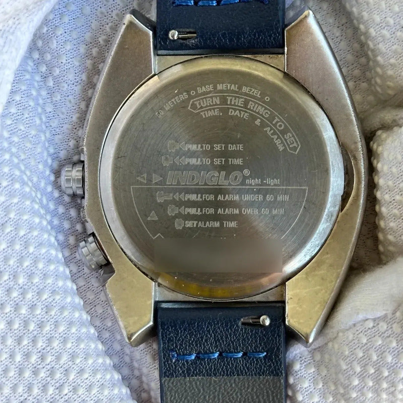 Reloj Timex Hombre Año 2001 Experimental Futurista Bisel Rotatorio