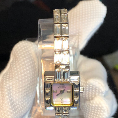 Reloj Anne Klein Ii Mujer Años 90´s Nácar Cristales Baguette
