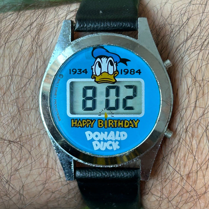 Reloj Disney Unisex Año 1984 Digital Donald Duck 50º Raro