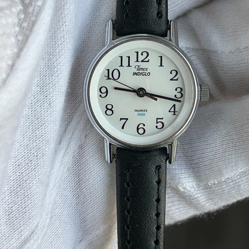 Reloj Timex Mujer Vintage 1997 Indiglo Dial Blanco Impecable