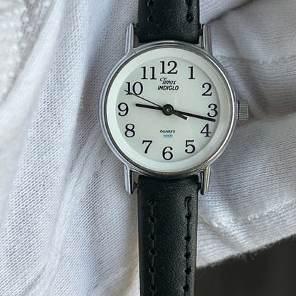 Reloj Timex Mujer Vintage 1997 Indiglo Dial Blanco Impecable