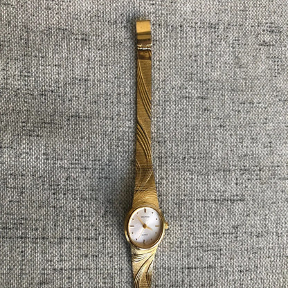 Reloj-joya Waltham Mujer Vintage 1994 Dorado Dial Sunburs
