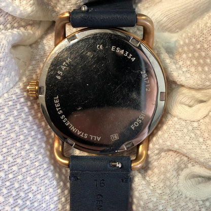 Reloj Fossil Mujer Año 2017 Rose Gold Minimal Correa Original