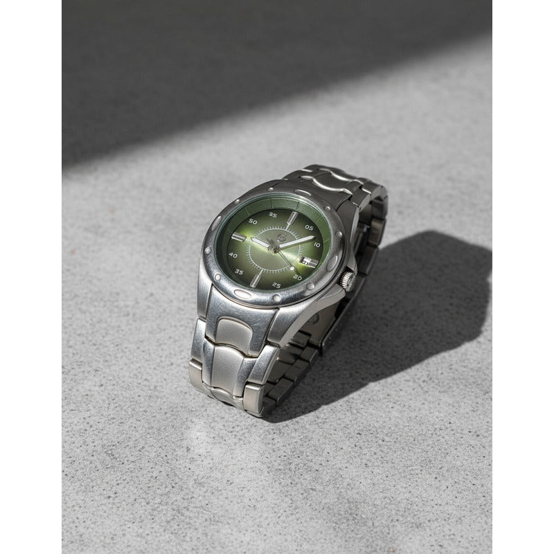 Reloj George Arena Hombre Vintage Fines 90s Dial Verde
