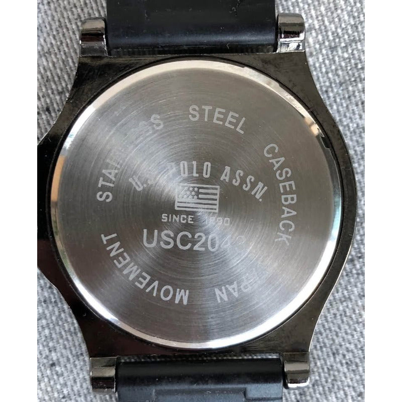Reloj Us Polo Assn. Negro Acero Hombre 50mm